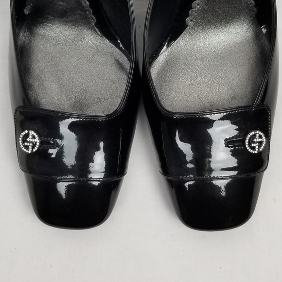 Giorgio Armani Black Block Heels Pumps size 37 - Picture 8 of 11